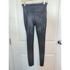 SPANX Faux Leather Leggings Size Medium Black Style 2437 NWOT Shaping Pants